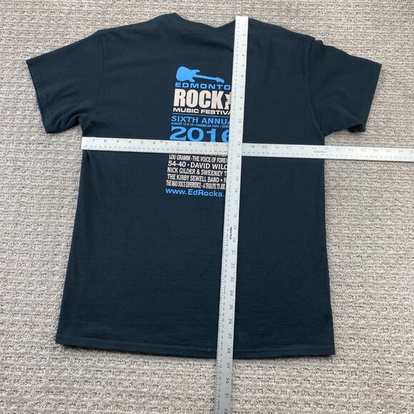 Rock & Roll Society of Edmonton T-Shirt Men Medium M Black Music Festival K-97 - Picture 8 of 10
